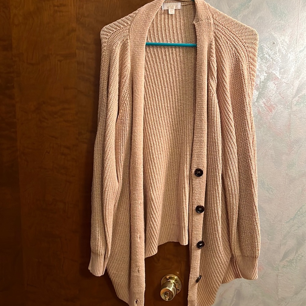 Size 2x cardigan tan color